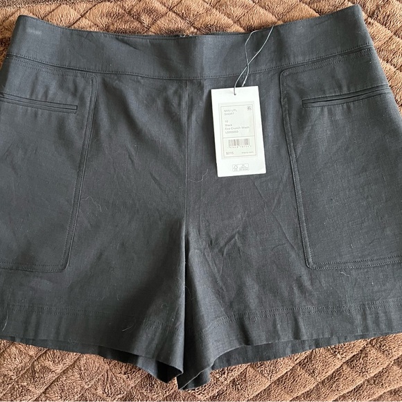 NWT Theory Shorts Black Eco Crunch Wash - Size 10 - Picture 2 of 8